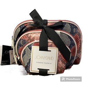 NWT Joan & David set of three cosmetic bags